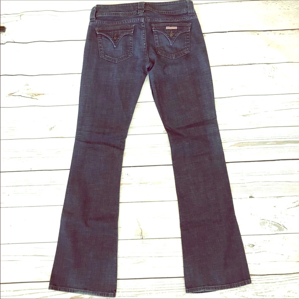 Hudson Bootcut Blue Jeans Signature Button Flap